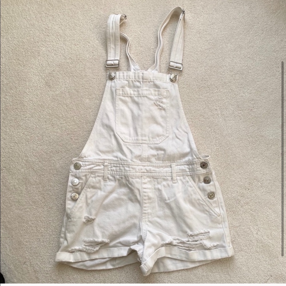 White Jean Overalls